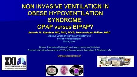 NON INVASIVE VENTILATION IN OBESE HYPOVENTILATION SYNDROME: