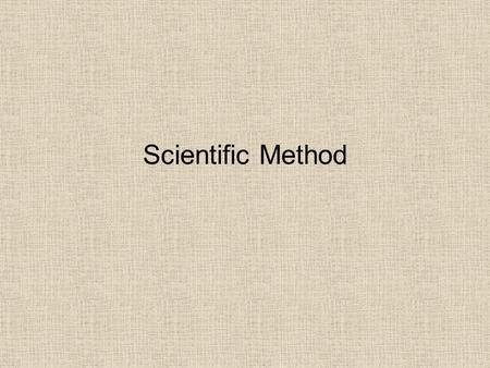 Scientific Method. What is Science? Science is a method for studying the natural world. It is a process that uses observation and investigation to gain.