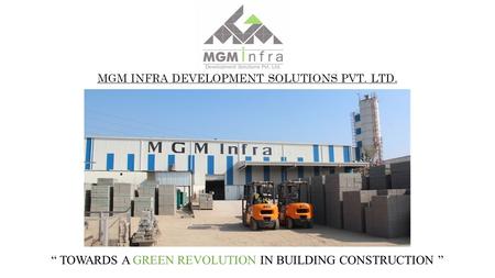 “ TOWARDS A GREEN REVOLUTION IN BUILDING CONSTRUCTION ”