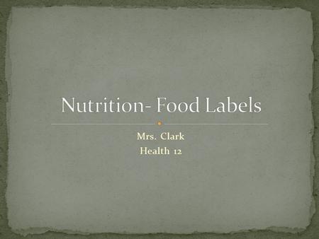 Mrs. Clark Health 12. SERVING SIZES: Serving sizes are listed in standard measurements (cups, ounces, pieces, tablespoons, etc.) Similar foods utilize.