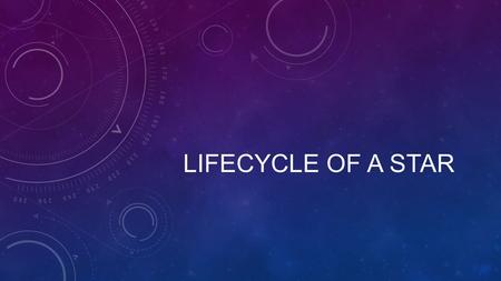 LIFECYCLE OF A STAR. TYPES OF STARS Dwarfs - Smaller stars are called dwarf stars. Red and yellow stars are generally called dwarfs. A white dwarf is.