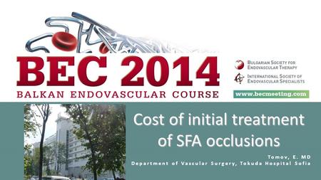 Tomov, E. MD Department of Vascular Surgery, Tokuda Hospital Sofia.