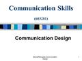 Banda Ramadan-Communication Design 1 Communication Skills (603281) Communication Design.