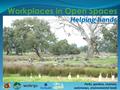 Parks, gardens, reserves, waterways, environmental lands Workplaces in Open Spaces.