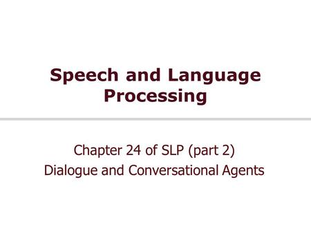 Speech and Language Processing