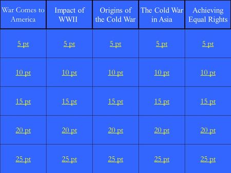 1 10 pt 15 pt 20 pt 25 pt 5 pt 10 pt 15 pt 20 pt 25 pt 5 pt 10 pt 15 pt 20 pt 25 pt 5 pt 10 pt 15 pt 20 pt 25 pt 5 pt 10 pt 15 pt 20 pt 25 pt 5 pt War.