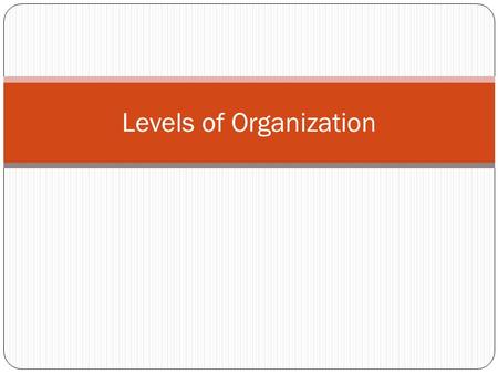 Levels of Organization. Note Measure Line Song.