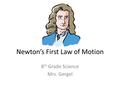 Newton’s First Law of Motion