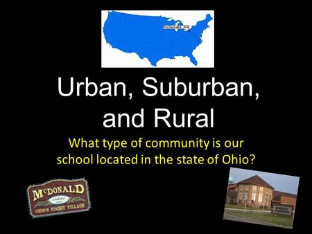 Urban, Suburban, and Rural