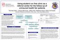 Using student run free clinic as a referral center for the follow-up of uninsured health fair patients Novneet Sahu, Justyna Marcinow, Jeffrey Noll, Matthew.