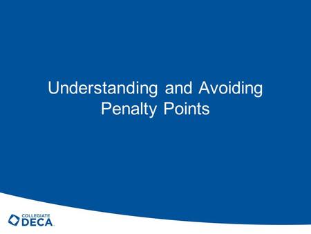 Understanding and Avoiding Penalty Points