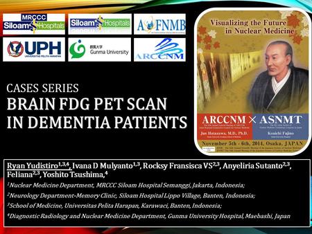 CASES SERIES BRAIN FDG PET SCAN IN DEMENTIA PATIENTS