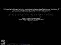 Paroxysmal activity and seizures associated with sleep breathing disorder in children: A possible overlap between diurnal and nocturnal symptoms Silvia.