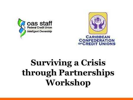 Surviving a Crisis through Partnerships Workshop.