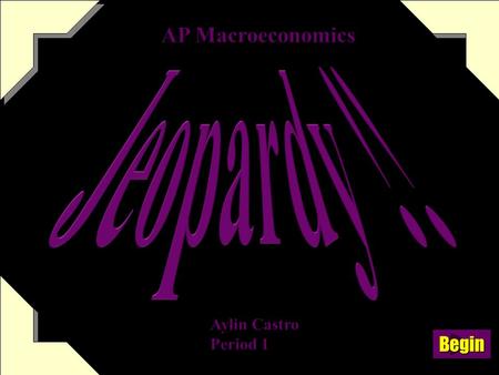 Begin Graphs Threats to Economy GDP Laws & Policies Formulas Key Terms.