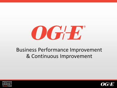 Business Performance Improvement & Continuous Improvement.