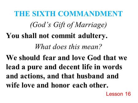 (God’s Gift of Marriage)