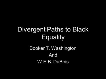 Divergent Paths to Black Equality