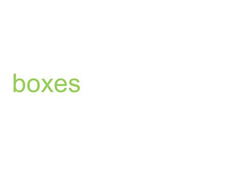 Boxes. boxes- learning targets o I will be able to display buttons (boxes) o I will be able to organize boxes o I will be able to create an animation.