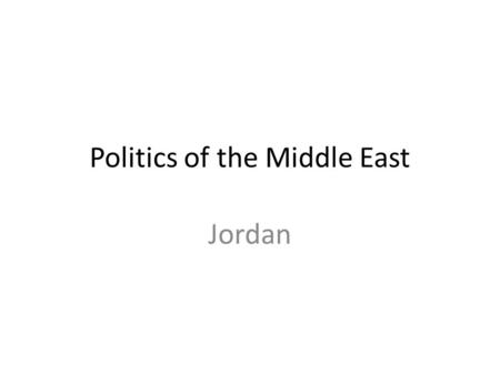 Jordan Politics of the Middle East. People Population, 7,930,491 Arab 98%, Circassian 1%, Armenian 1% Muslim 97.2% (predominantly Sunni), Christian.