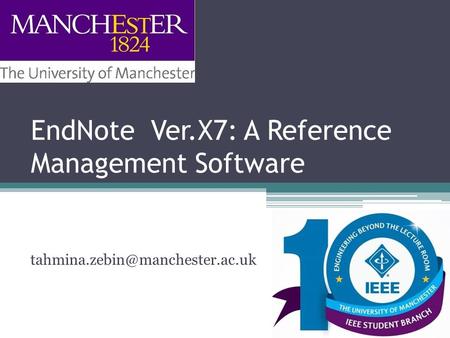 EndNote Ver.X7: A Reference Management Software