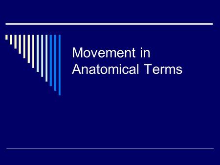 Movement in Anatomical Terms