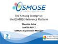 The Sensing Enterprise: the OSMOSE Reference Platform Maurizio Griva SANTER REPLY OSMOSE Exploitation Manager 1.