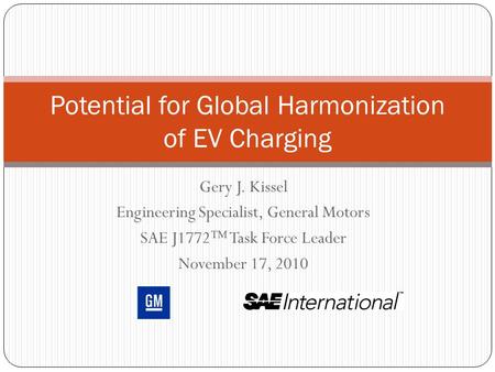 Potential for Global Harmonization of EV Charging