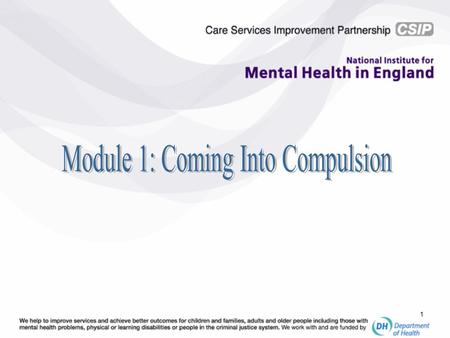 1. 2 Learning Outcomes Gain awareness and understanding of the definition of mental disorder contained within the MHA; Understand the criteria for detention.