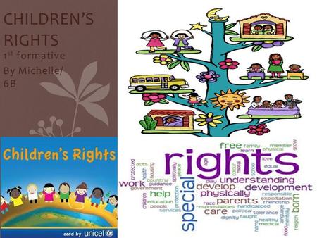 1 st formative By Michelle/ 6B CHILDREN’S RIGHTS.