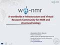 A worldwide e-Infrastructure and Virtual Research Community for NMR and structural biology Alexandre M.J.J. Bonvin Project coordinator Bijvoet Center for.