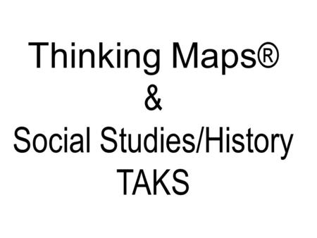 Social Studies/History TAKS