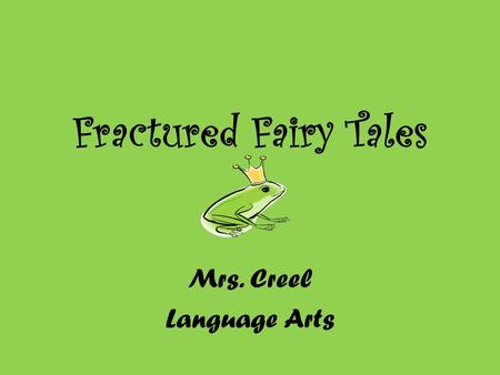 Mrs. Creel Language Arts