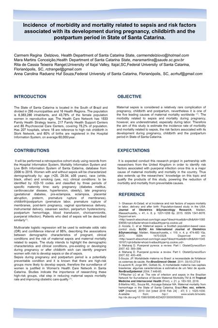 INTRODUCTION Incidence of morbidity and mortality related to sepsis and risk factors associated with its development during pregnancy, childbirth and the.