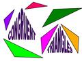 Similar triangles are triangles that have the same shape and the same size. A C B D F E  ABC   DEF When we say that triangles are congruent there are.