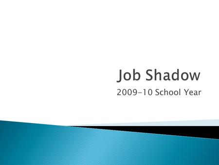 2009-10 School Year.  #1 Find someone on your own (preferred)  School Fusion Site- How to Add A Company to AHS Job Shadow Database and Submit Your Job.