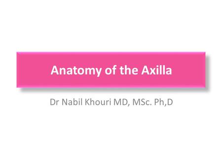 Dr Nabil Khouri MD, MSc. Ph,D