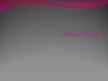 What makes a leader? A leader is a person who directs or who is in charge of others. Leadership is a blend of talents, qualities and skills that a leader.