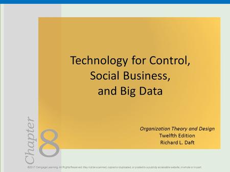 Technology for Control, Social Business, and Big Data