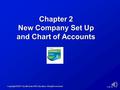 Chapter 2 New Company Set Up and Chart of Accounts Copyright ©2017 by McGraw-Hill Education. All rights reserved. 1 of 12.