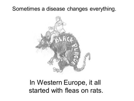 In Western Europe, it all started with fleas on rats. Sometimes a disease changes everything.