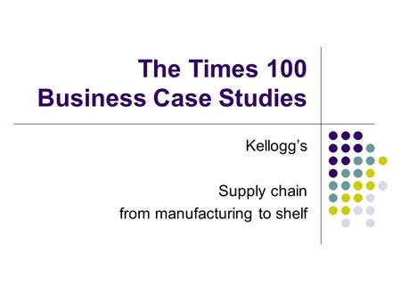 The Times 100 Business Case Studies