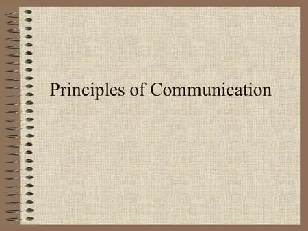 Principles of Communication