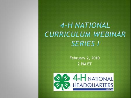 February 2, 2010 2 PM ET. Since the Summit… WE LISTENED…. Here’s what’s happening….. Curriculum Working Group is hard at work …… Why we are having these.