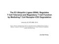 The E3 Ubiquitin Ligase GRAIL Regulates T Cell Tolerance and Regulatory T Cell Function by Mediating T Cell Receptor-CD3 Degradation Immunity 32, 670–680,