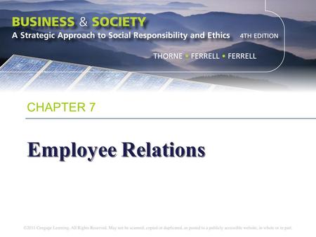 CHAPTER 7 Employee Relations.