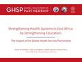 Strengthening Health Systems in East Africa by Strengthening Education: The Impact of the Global Health Service Partnership Esther M Johnston, Libby Cunningham,