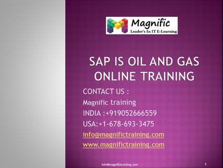 CONTACT US : Magnific training INDIA :+919052666559 USA:+1-678-693-3475  1