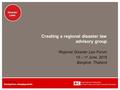 Www.ifrc.org Saving lives, changing minds. Disaster Laws Creating a regional disaster law advisory group Regional Disaster Law Forum 10 – 11 June, 2015.