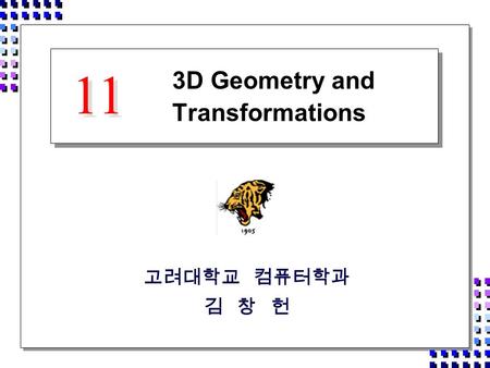 3D Geometry and Transformations